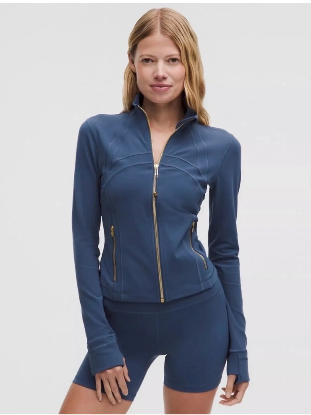 lululemon athletica Twill Blue Sculpted Zip Jacket - Picture 1 of 4